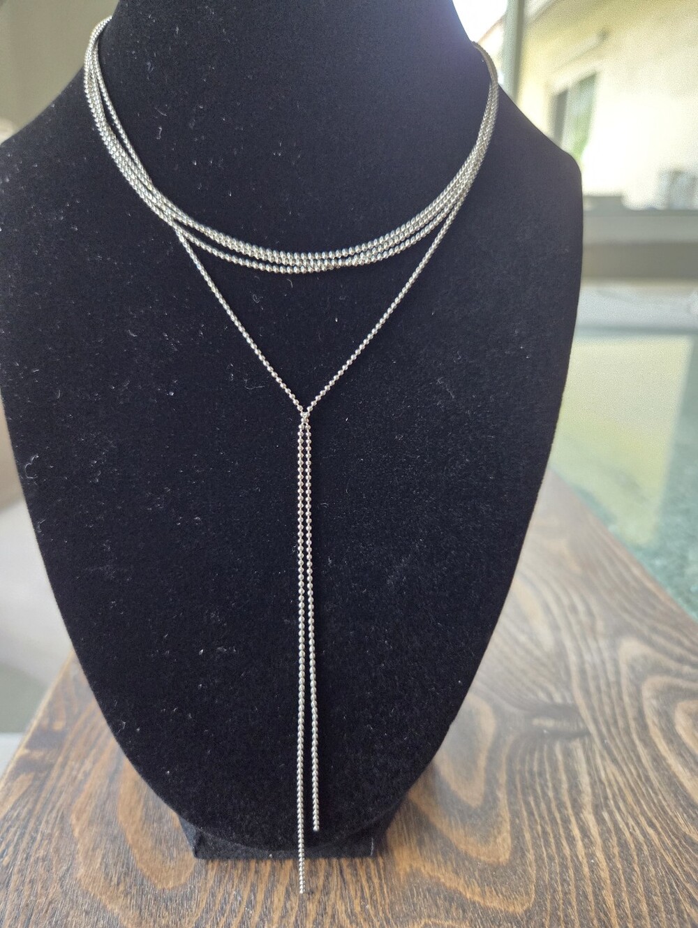 Silver Multi-Strand Lariat Necklace -‎ Women Jewelry